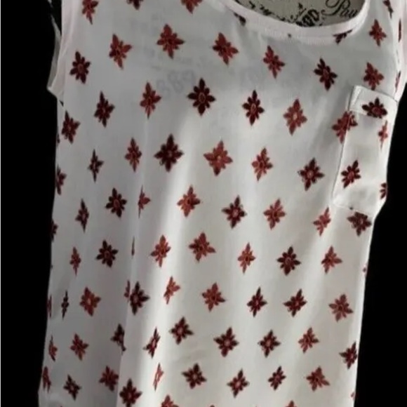 Ann Taylor Loft Semi Sheer Tank Top with pocket 100% Polyester women's MP - Picture 3 of 12